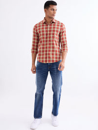 Men Shirt Red Slim Fit