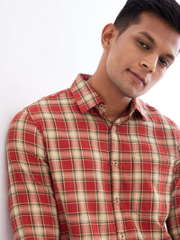 Men Shirt Red Slim Fit