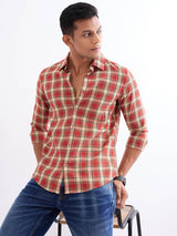 Men Shirt Red Slim Fit
