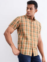 Men Shirt Coral Slim Fit