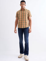Men Shirt Coral Slim Fit