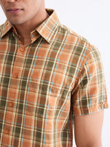 Men Shirt Coral Slim Fit