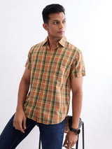Men Shirt Coral Slim Fit