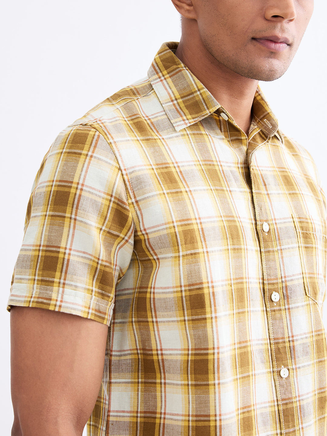 Spykar Silver Grey Slim Fit Casual Shirts For Men