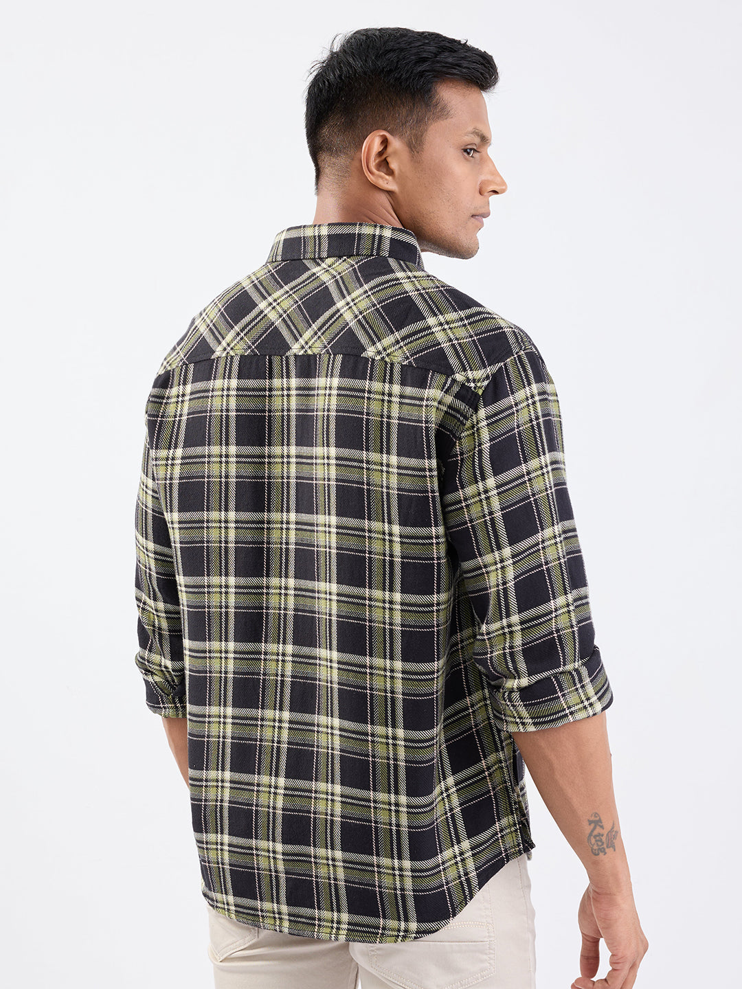 Spykar Black Comfort Fit Casual Shirts For Men