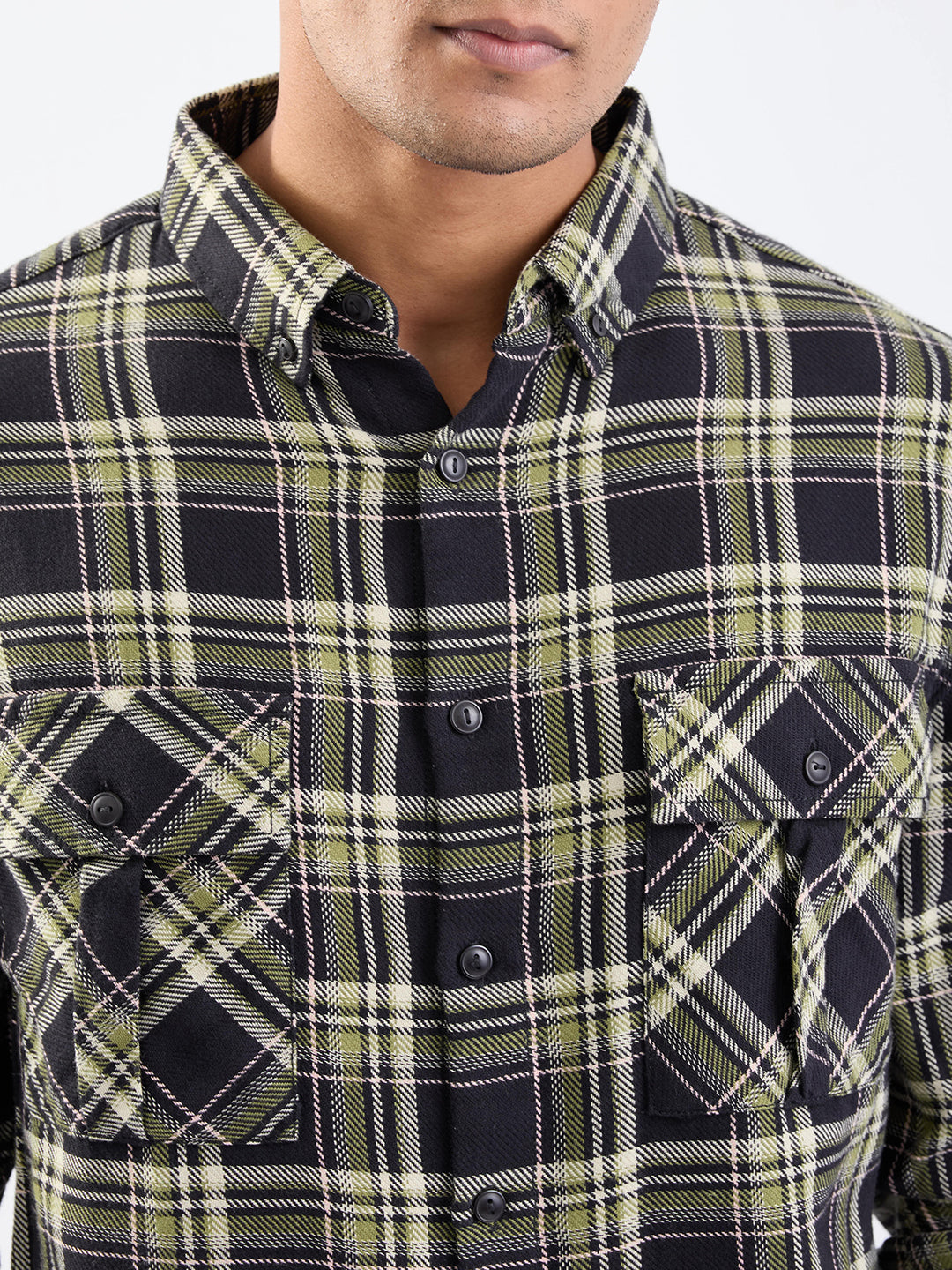 Spykar Black Comfort Fit Casual Shirts For Men