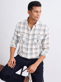 Men Shirt White Comfort Fit