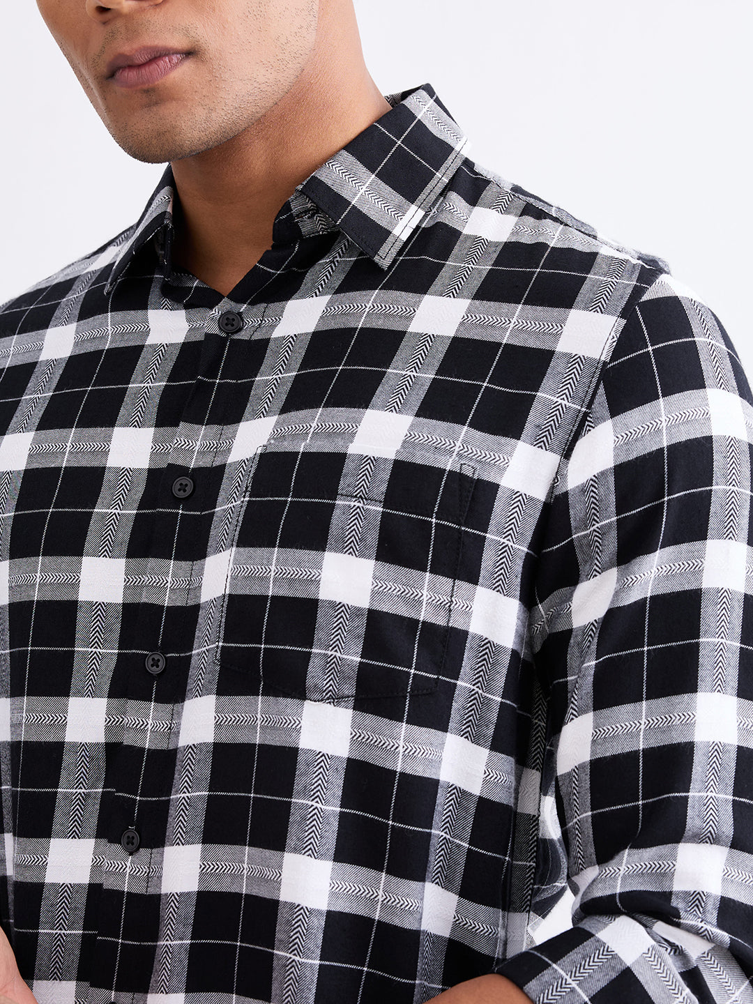 Men Shirt Black Slim Fit