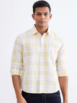 Men Shirt Yellow Slim Fit