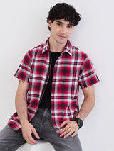 Men Shirt Red Slim Fit