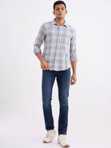 Men Shirt Blue Slim Fit