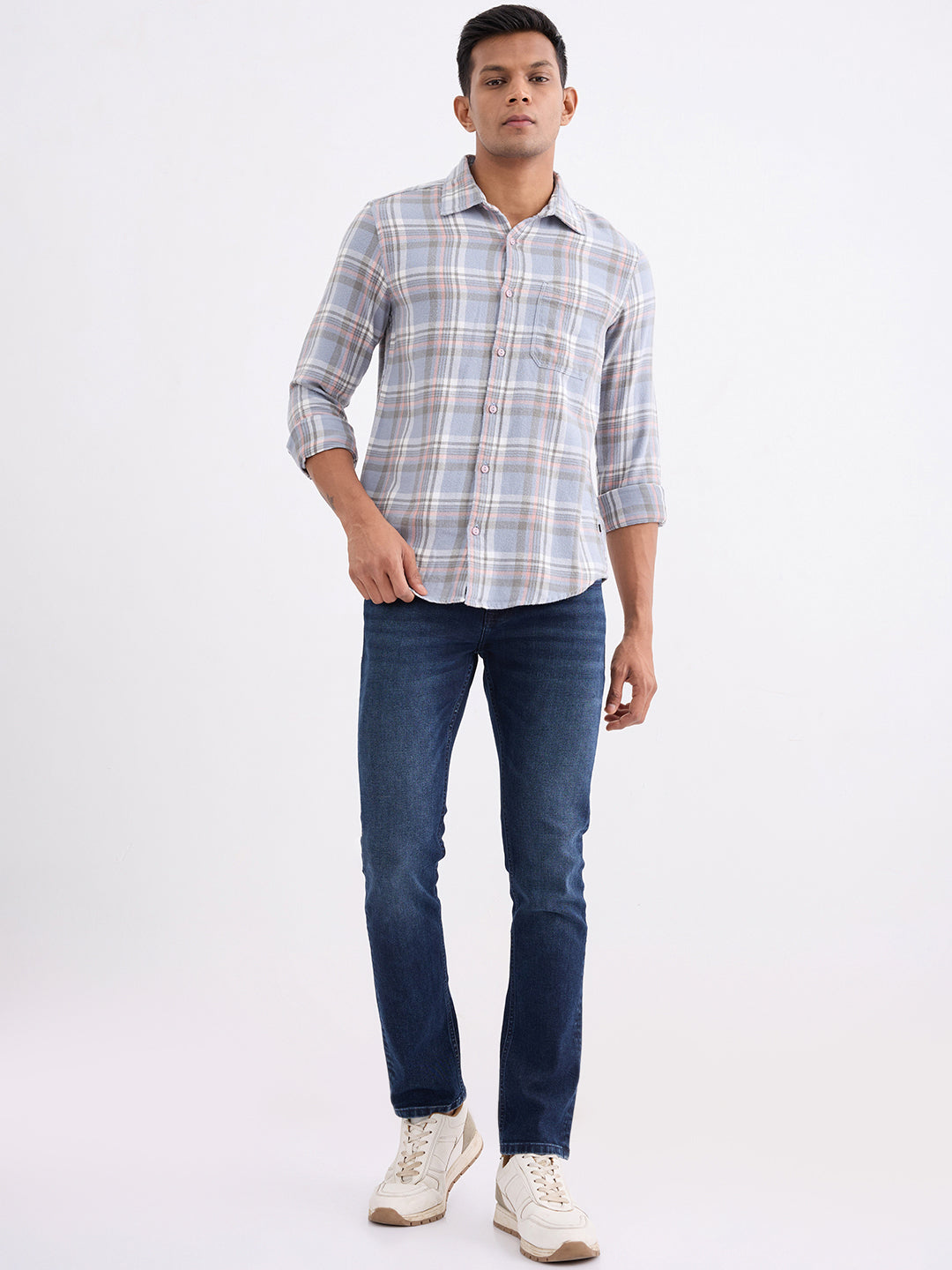 Men Shirt Blue Slim Fit