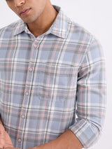 Men Shirt Blue Slim Fit