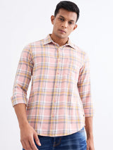 Men Shirt Pink Slim Fit