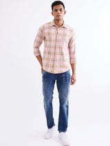Men Shirt Pink Slim Fit