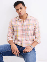 Men Shirt Pink Slim Fit