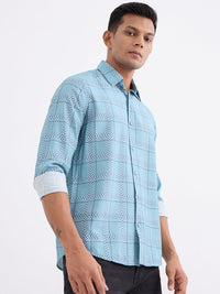 Men Shirt Blue Slim Fit