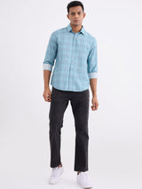 Men Shirt Blue Slim Fit