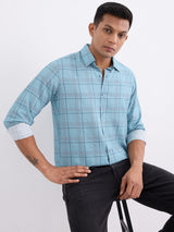 Men Shirt Blue Slim Fit