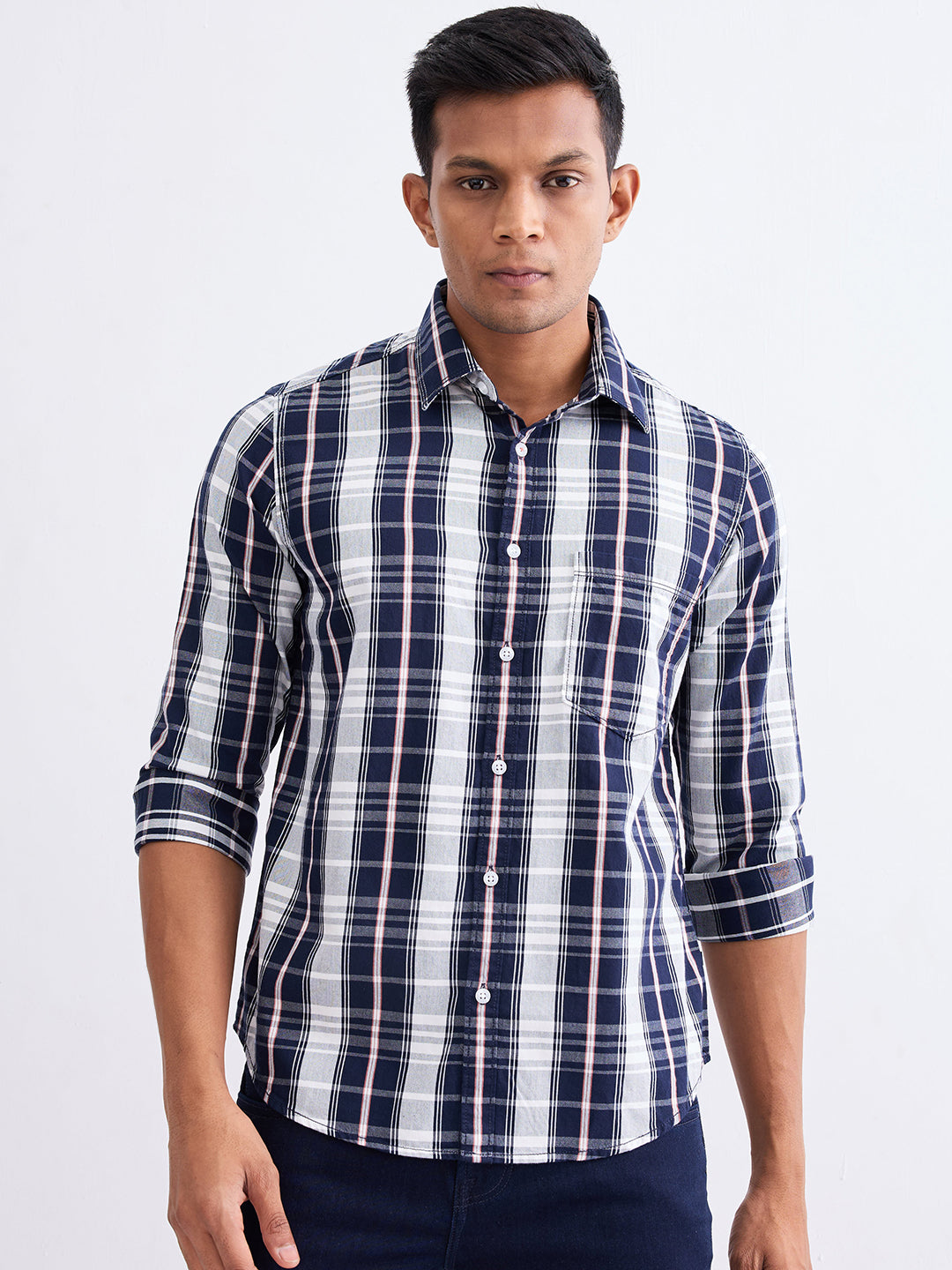 Men Shirt Blue Slim Fit