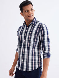 Men Shirt Blue Slim Fit
