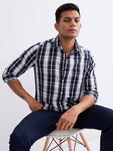 Men Shirt Blue Slim Fit