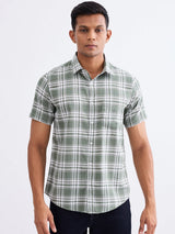 Men Shirt Green Slim Fit