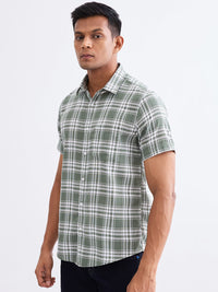 Men Shirt Green Slim Fit