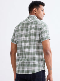 Men Shirt Green Slim Fit