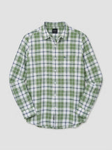 Men Shirt Check Green Regular Fit