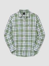 Men Shirt Check Green Regular Fit