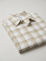 Men Shirt Check Green Regular Fit