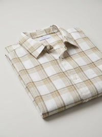 Men Shirt Check Green Regular Fit