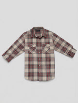 Men Shirt Check Red Regular Fit
