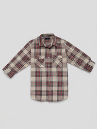 Men Shirt Check Red Regular Fit