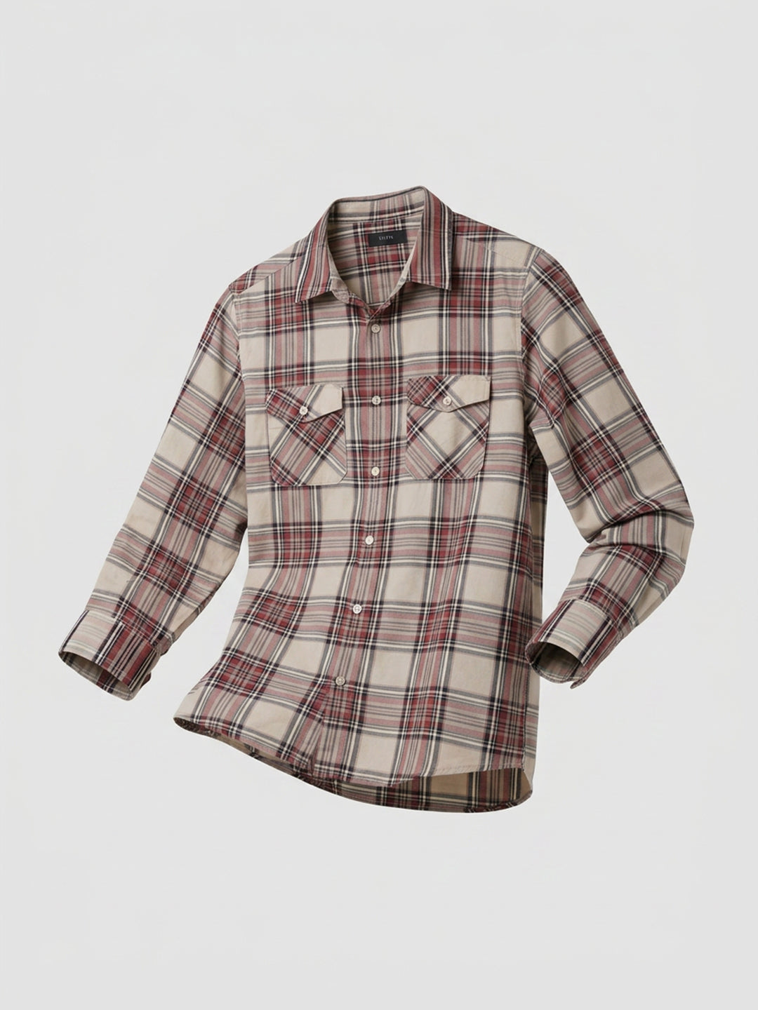 Men Shirt Check Red Regular Fit