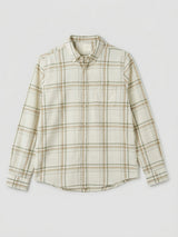 Men Shirt Check Off-White Regular Fit