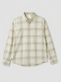 Men Shirt Check Off-White Regular Fit