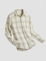 Men Shirt Check Off-White Regular Fit