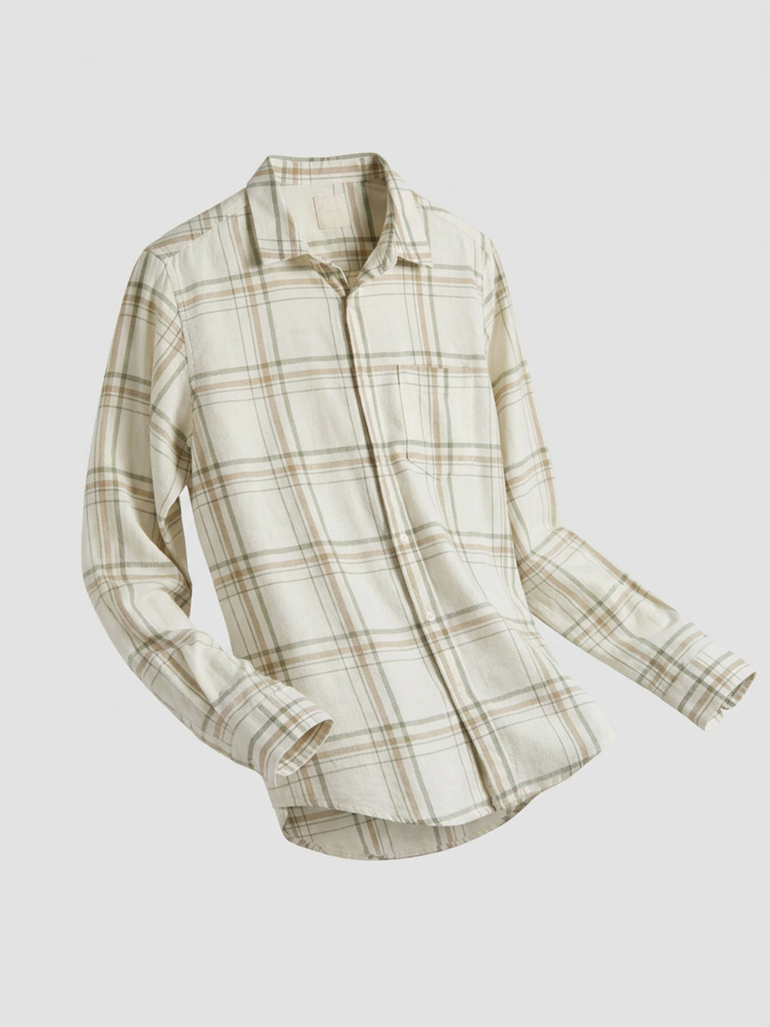 Men Shirt Check Off-White Regular Fit