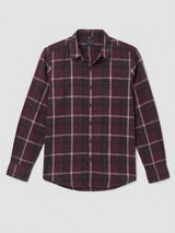 Men Shirt Check Red Regular Fit