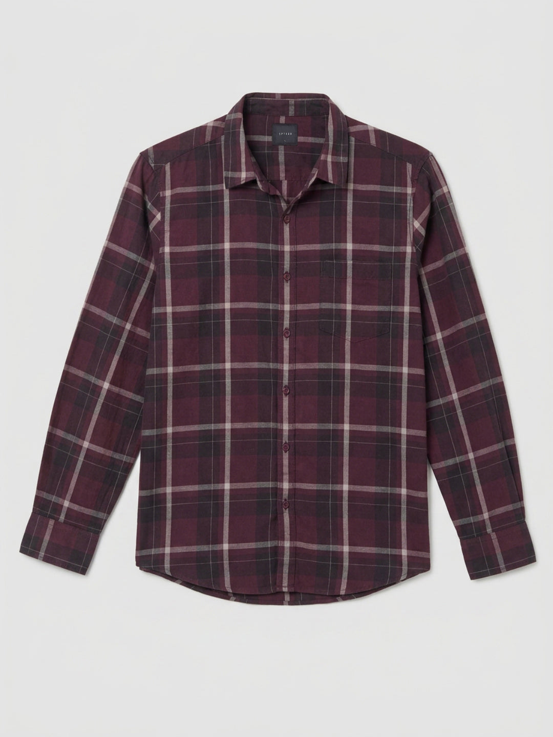 Men Shirt Check Red Regular Fit