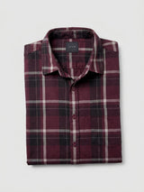 Men Shirt Check Red Regular Fit