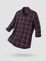 Men Shirt Check Red Regular Fit