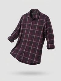 Men Shirt Check Red Regular Fit