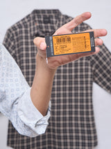 Men Shirt Check Brown Regular Fit