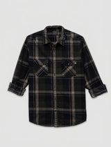 Men Shirt Check Green Regular Fit