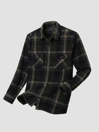Men Shirt Check Green Regular Fit