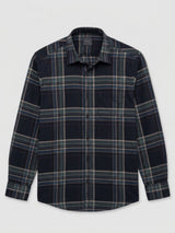 Men Shirt Check Jet Black Regular Fit