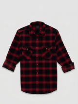 Men Shirt Check Red Regular Fit